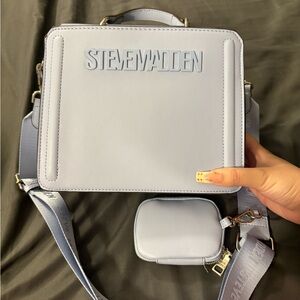 Steve Madden Soft Blue Evelyn Crossbody Bag